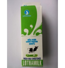 Sữa tươi thanh trùng có đường - LOTHAMILK - Sữa Bò Long Thành
