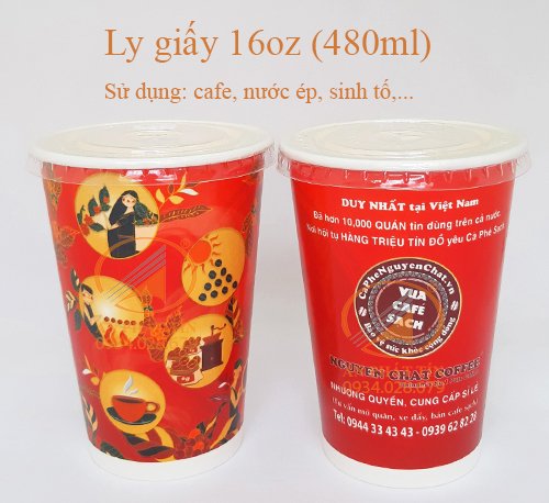 Ly giấy 16oz (480ml) - Ly Giấy An Phát Tín - Công Ty TNHH An Phát Tín