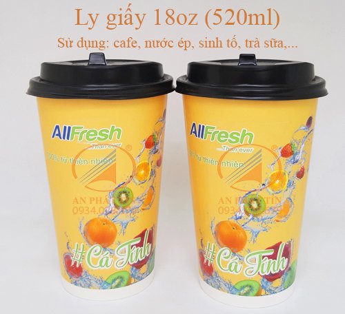 Ly giấy 18oz (520ml) - Ly Giấy An Phát Tín - Công Ty TNHH An Phát Tín