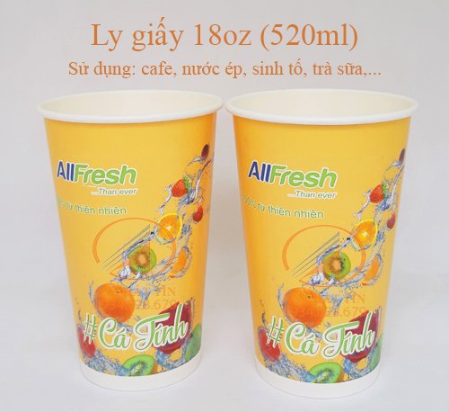 Ly giấy 18oz (520ml) - Ly Giấy An Phát Tín - Công Ty TNHH An Phát Tín