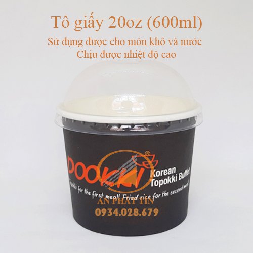 Tô giấy 20oz (600ml) - Ly Giấy An Phát Tín - Công Ty TNHH An Phát Tín