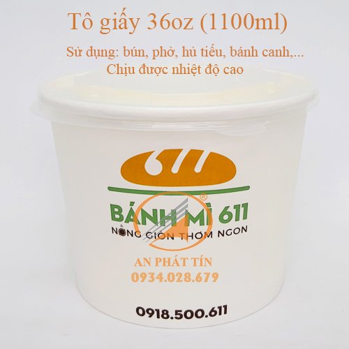 Tô giấy 36oz (1100ml) - Ly Giấy An Phát Tín - Công Ty TNHH An Phát Tín