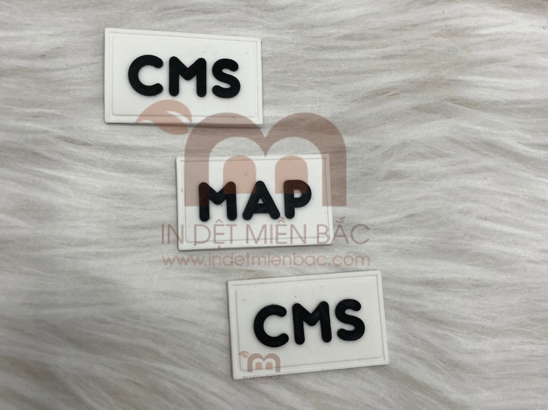 Mác cao su logo chữ nhệt