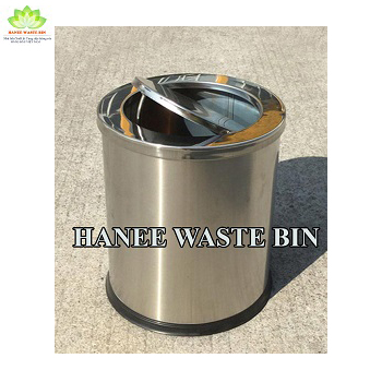 Thùng rác inox nắp lật 250ì305mm