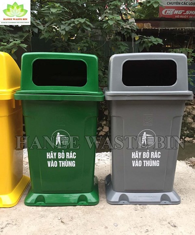 Thùng rác nhựa 95L nắp hở