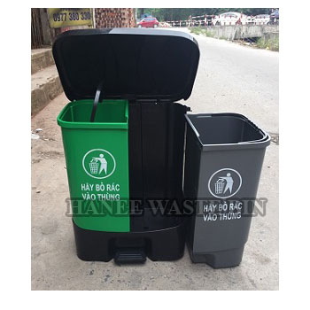 Thùng rác nhựa HDPE 40L hai ngăn