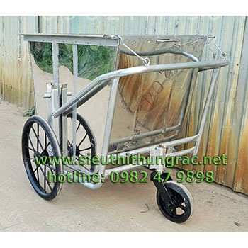 Xe gom rác inox 500L (SUS 304)