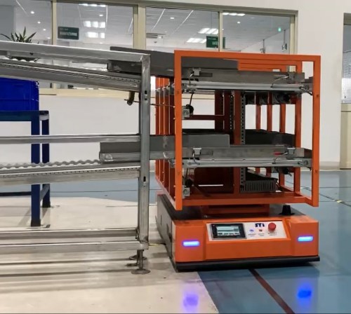 AGV băng tải 2 tầng