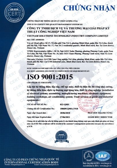 Chứng nhận ISO 9001:2015
