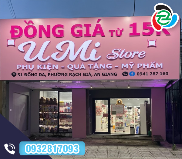 Bảng hiệu chữ nổi phát sáng trên nền Alu - Bảng Hiệu Quảng Cáo Thắng Thiên - Công Ty Trách Nhiệm Hữu Hạn Một Thành Viên Thương Mại Dịch Vụ Sản Xuất Thắng Thiên