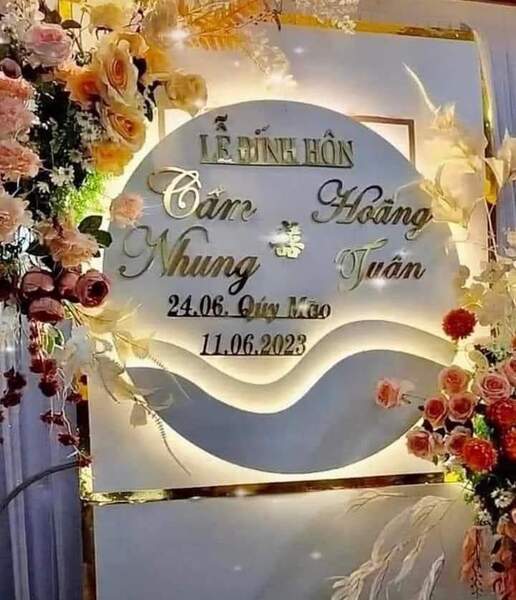 Biển đèn Led lễ đính hôn - Bảng Hiệu Quảng Cáo Thắng Thiên - Công Ty TNHH MTV Thương Mại Dịch Vụ Sản Xuất Thắng Thiên