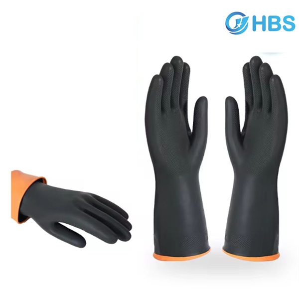 Găng tay cao su công nghiệp nặng Guantes kháng chất hóa chất - Xuất Nhập Khẩu HBS - Công Ty CP Thương Mại Và Dịch Vụ HBS Việt Nam