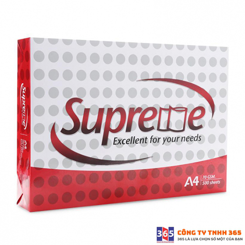 Giấy A4 Supreme 70 Gsm - Văn Phòng Phẩm 365N - Công Ty TNHH 365N