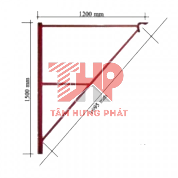 Giàn giáo Pal 1.5m - Giàn Giáo & Cốp Pha Thép Tâm Hưng Phát - Công Ty TNHH Chế Biến Lâm Sản Và Xây Dựng Tâm Hưng Phát