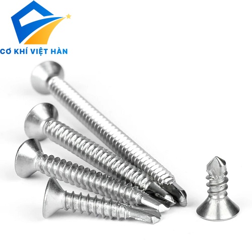 Vít inox tự khoan đầu bằng Din 7504-P - Cơ Khí Việt Hàn - Công Ty TNHH Đầu Tư Thương Mại Sản Xuất Và Xuất Nhập Khẩu Việt Hàn