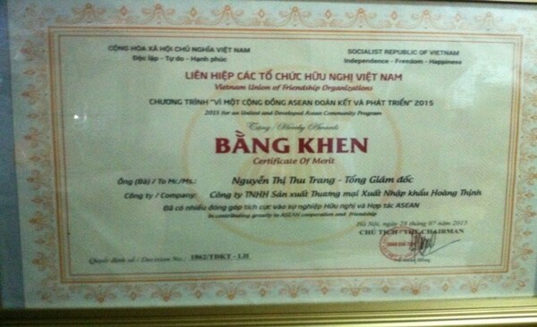 Chứng nhận, giải thưởng