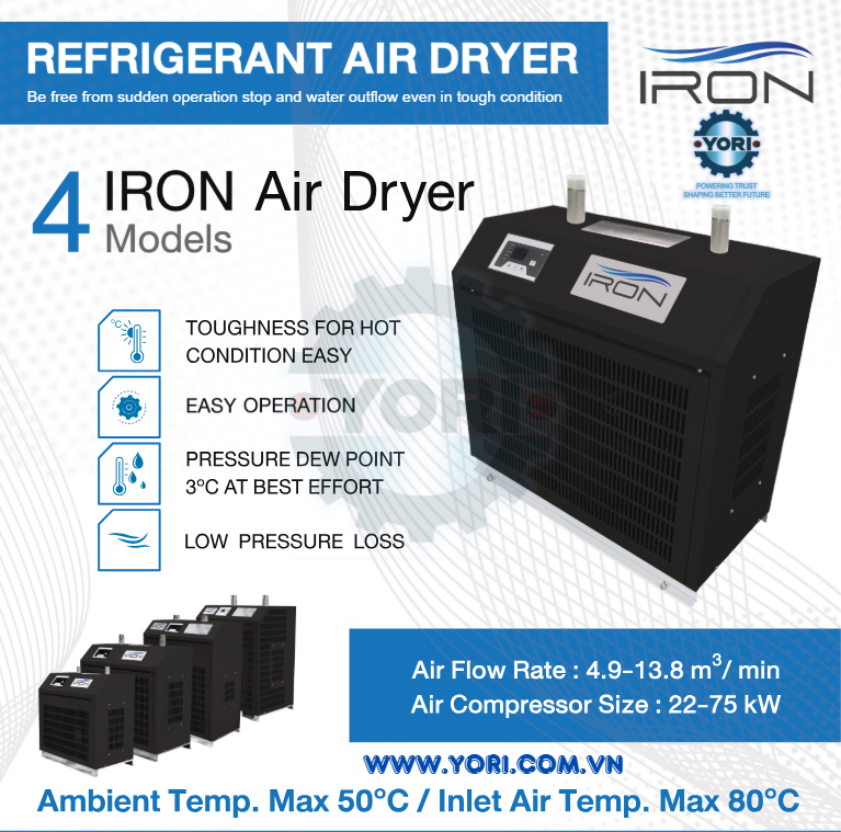 Máy sấy khí ORION IRON UTA-B series - Máy Hút ẩm Yori - Công Ty TNHH Thiết Bị Yori