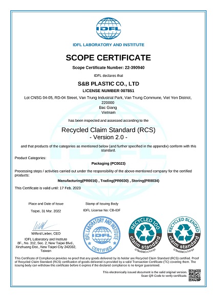 Tiêu chuẩn tuyên bố tái chế (RCS)