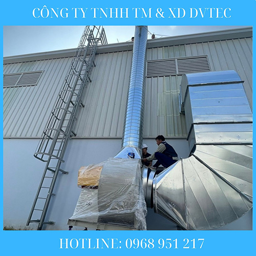 Thi công hệ thống hút khói bù khí nhà xưởng - Nhà Thầu Cơ Điện DVTEC - Công ty TNHH Thương Mại Và Xây Dựng DVTEC