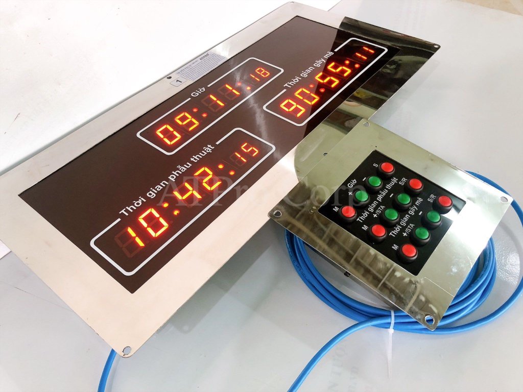 Đồng hồ điện tử đếm ngược xuôi cho phòng phẫu thuật - ATPRO - Công Ty Cổ Phần Giải Pháp Kỹ Thuật ấn Tượng
