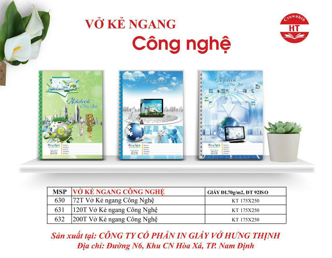 Vở kẻ ngang Công Nghệ