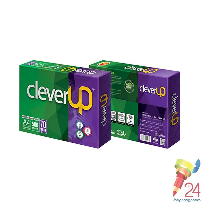 Giấy Clever Up A4 ĐL70 - Văn Phòng Phẩm Minh Anh - Công Ty TNHH Đầu Tư - Thương Mại - Dịch Vụ Minh Anh