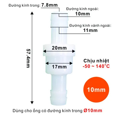 Van 1 chiều 10mm