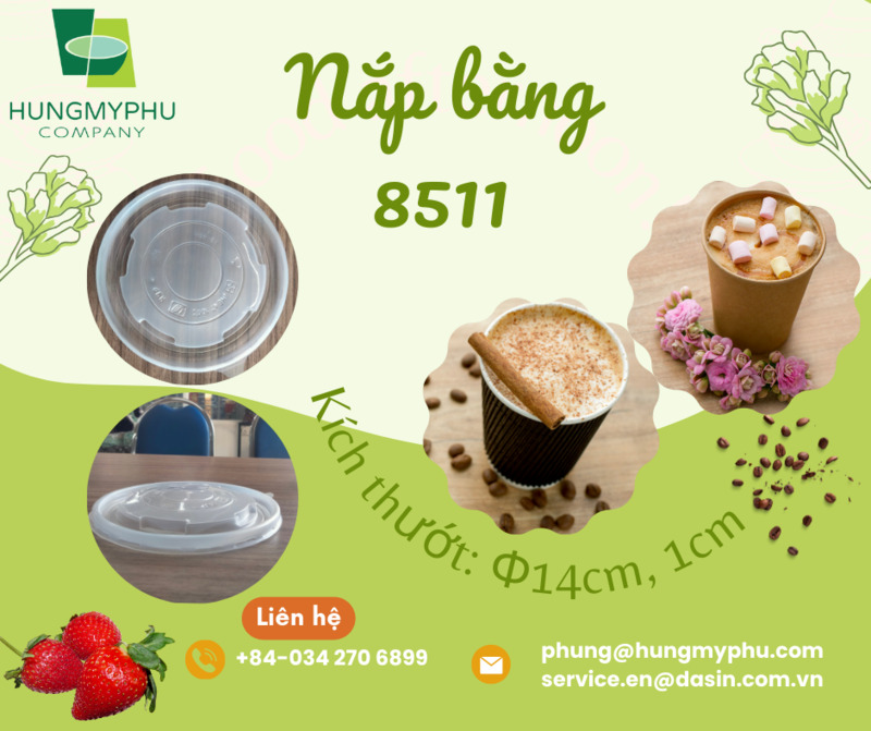 Nắp bằng 8511 - Ly Cốc Giấy Hưng Mỹ Phú - Công Ty TNHH Hưng Mỹ Phú