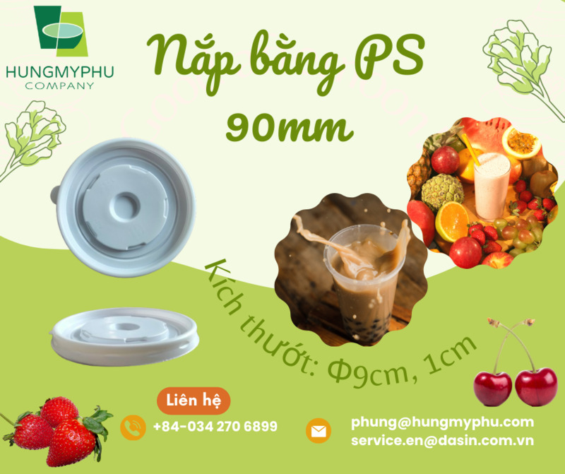 Nắp nhựa PS 90mm - Ly Cốc Giấy Hưng Mỹ Phú - Công Ty TNHH Hưng Mỹ Phú