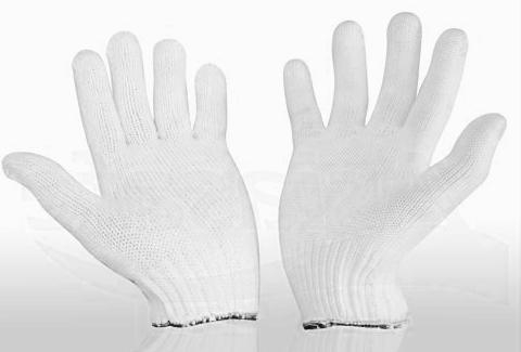 Găng tay len màu trắng