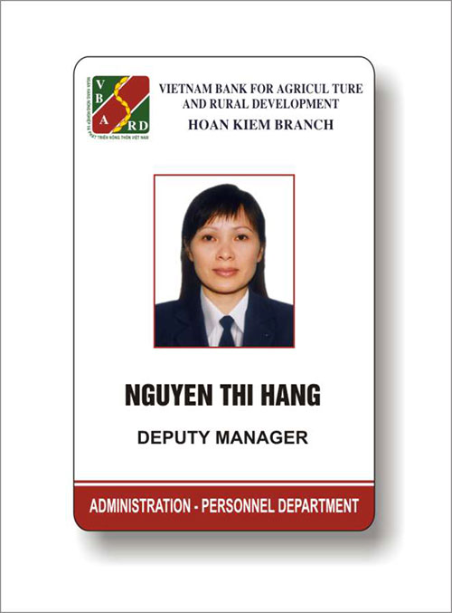 In thẻ nhân viên - Công Ty TNHH Quảng Cáo Và In Ấn Việt Nhật