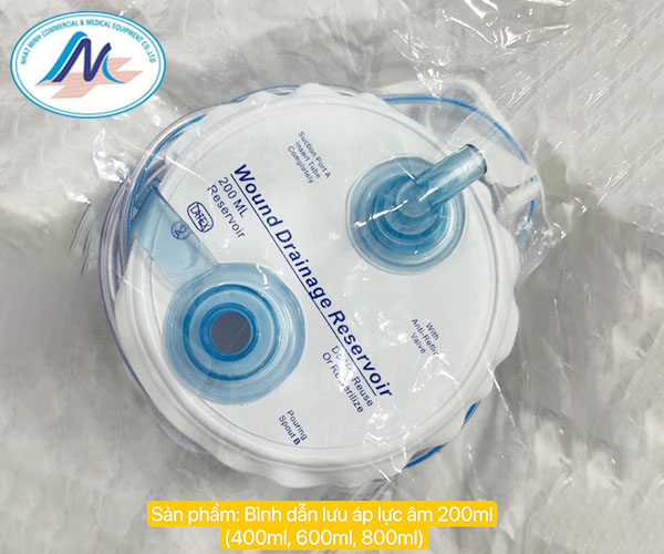 Bình dẫn lưu áp lực âm 200ml