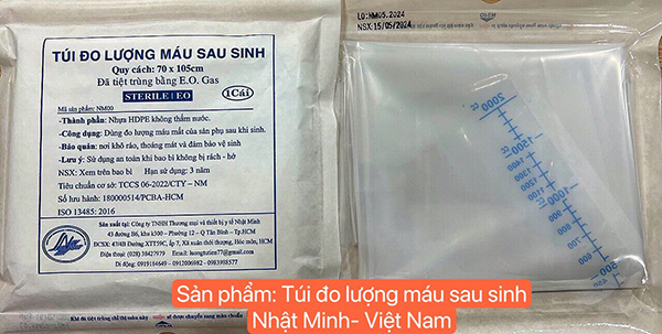 Túi đo lượng máu sau sinh - Công Ty TNHH Thương Mại Và Thiết Bị Y Tế Nhật Minh