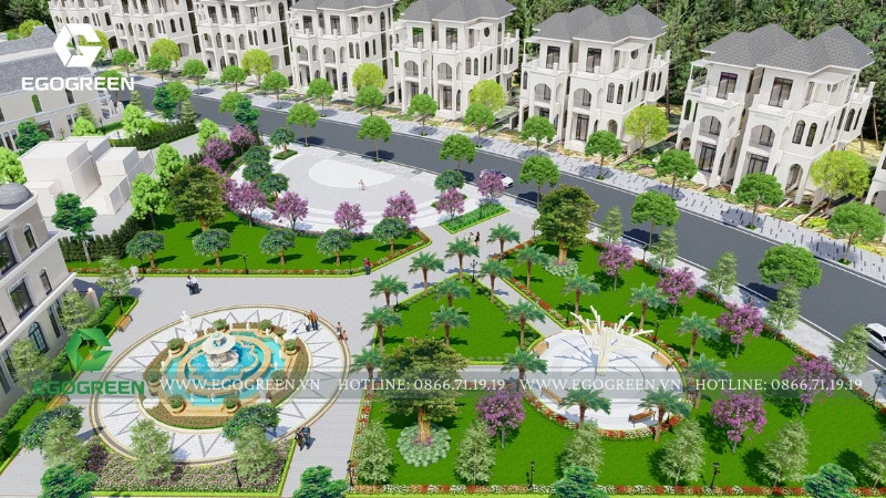 Thiết kế cảnh quan công trình KĐT BT2 Ciputra