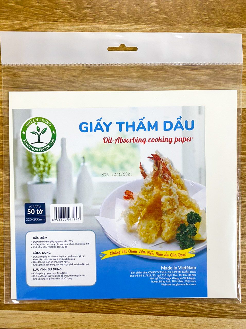 Giấy thấm dầu - Cốc Giấy Xuân Hoa - Công Ty TNHH Sản Xuất Và Phát Triển Thương Mại Xuân Hoa