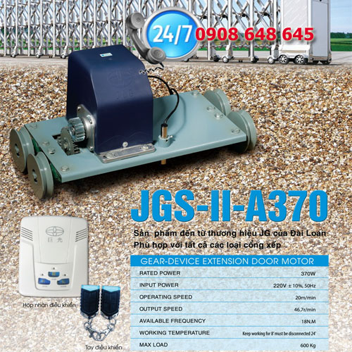Motor cửa cổng xếp JG