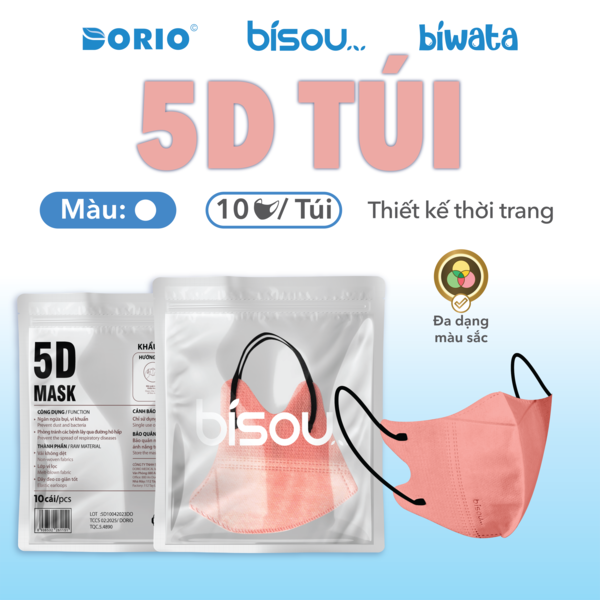 Khẩu trang người lớn 5D túi