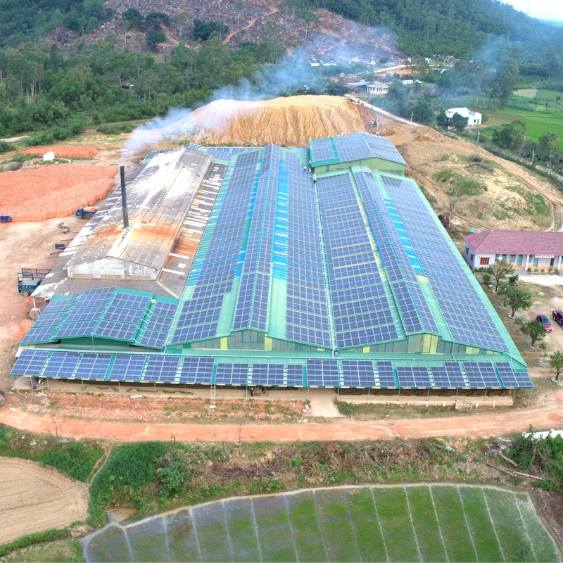 Dự án điện mặt trời áp mái nhà máy gạch Hưng Nghĩa