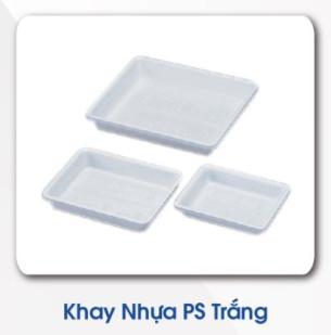 Khay nhựa PS trắng