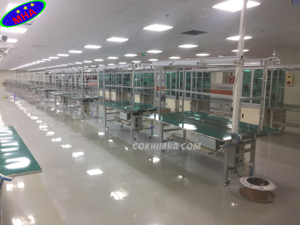 Lắp đặt hệ thống băng tải 2 làn