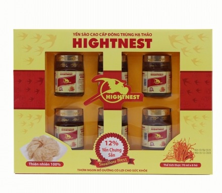 Yến đông trùng hạ thảo (Hộp 6 lọ) - Yến Sào Hightnest - Công Ty TNHH Thẩm Mỹ Hoài An