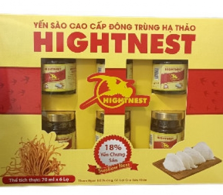 Yến đông trùng hạ thảo 18% (Hộp 6 lọ) - Yến Sào Hightnest - Công Ty TNHH Thẩm Mỹ Hoài An