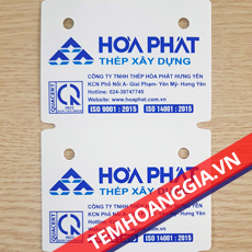 In tem nhãn chịu nhiệt ngành thép - Chi Nhánh - Công Ty Cổ Phần Giải Pháp Đóng Gói Hoàng Gia