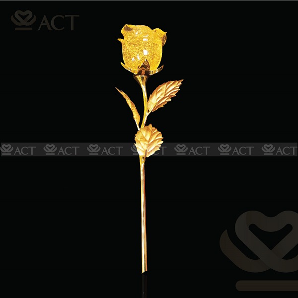 Cành hồng dát vàng - Quà Tặng Vàng ACT GOLD - Công Ty TNHH Sản Xuất & Thương Mại Quốc Tế ACT