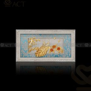Tranh chim công hoa mẫu đơn - Quà Tặng Vàng ACT GOLD - Công Ty TNHH Sản Xuất & Thương Mại Quốc Tế ACT