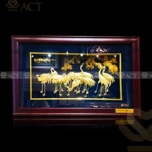 Tranh tùng hạc diên niên - Quà Tặng Vàng ACT GOLD - Công Ty TNHH Sản Xuất & Thương Mại Quốc Tế ACT