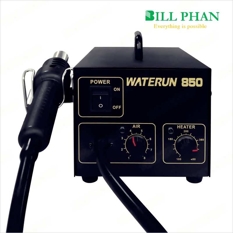 Máy khò nhiệt SMD Waterun-850: SMD Rework Station Waterun-850 - Thiết Bị Phòng Sạch Bill Phan - Công Ty TNHH Bill Phan