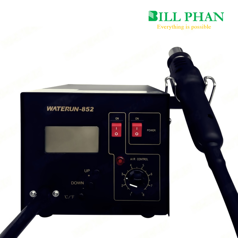 Máy khò nhiệt SMD Waterun-852: SMD Rework Station Waterun-852 - Thiết Bị Phòng Sạch Bill Phan - Công Ty TNHH Bill Phan