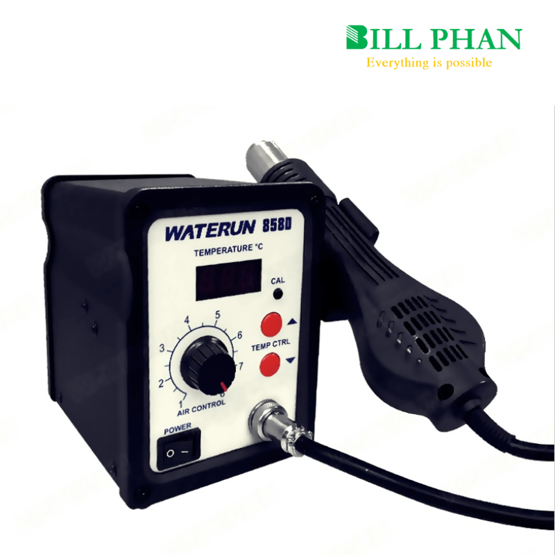 Máy khó nhiệt cao cấp Waterun-858D: High Grade SMD Rework Station Waterun-858D - Thiết Bị Phòng Sạch Bill Phan - Công Ty TNHH Bill Phan