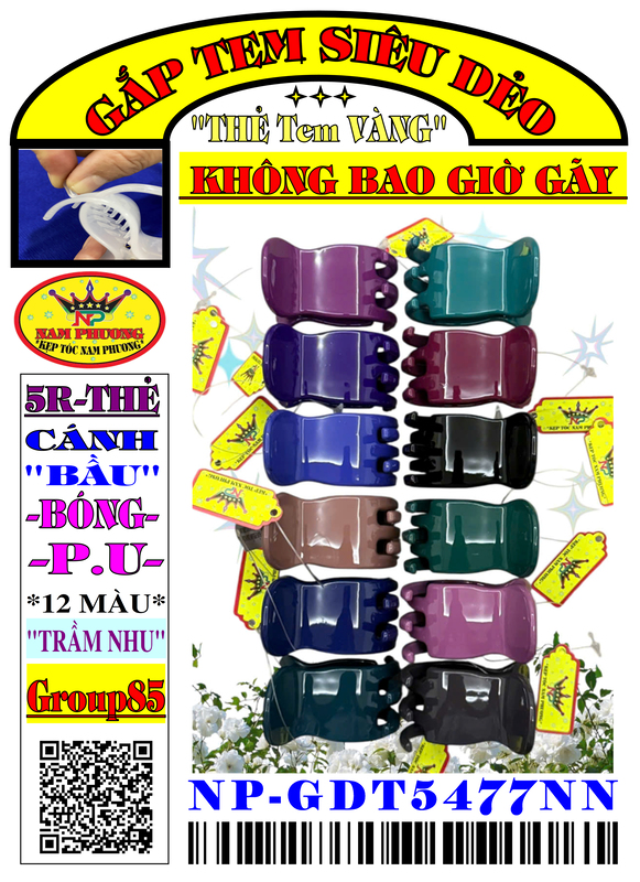 Kẹp tóc 5 răng GDT5477NN-G85